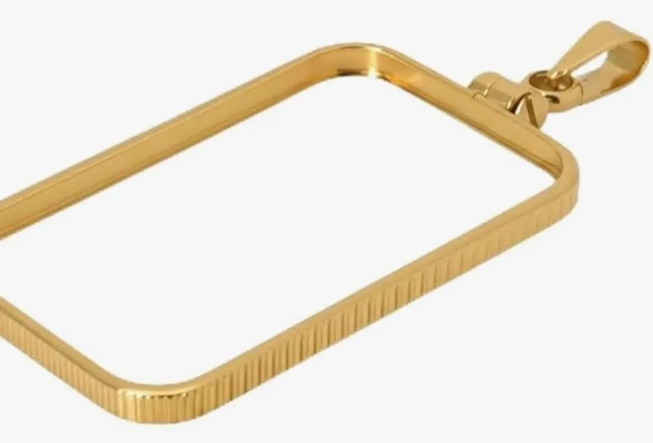 Authentic 14k gold plated over steel bezel frame for 1 oz credit suisse Pamp Lady Fortuna