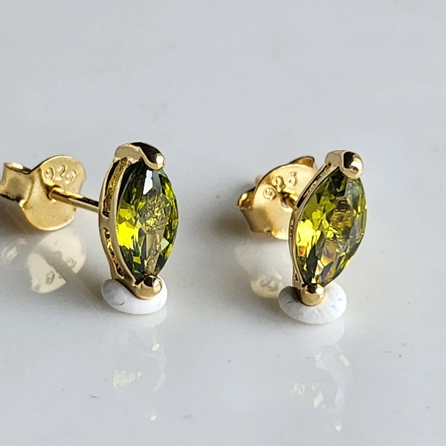 Authentic Radiant Verdant Marquise Talismans - Celestial Peridot Prosperity Earrings