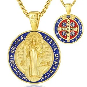 Authentic St. Benedict's Golden Guardian: 18K Gold‑Plated Silver Medal of Protection