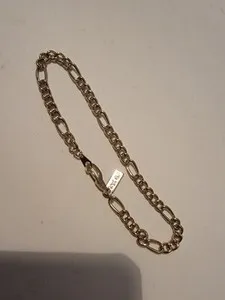 Authentic 18k GP Stamped Gold Plated Chain Cuff Bracelet Tennis