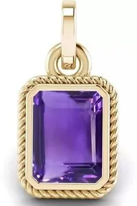 Authentic 7.25 Ratti Natural Quality Katela Amethyst Gold Plated Pendant/Locket FB5