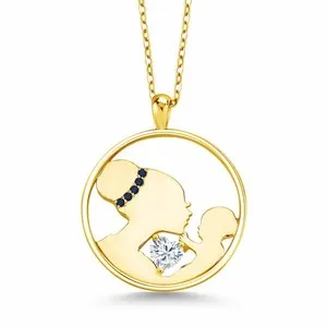 Authentic Celestial Bond: Mother's Love in Elysian Gold