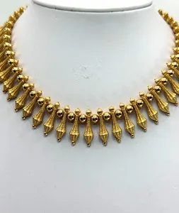 Authentic Vintage Signed Crown Trifari Gold Plated Statement Necklace & Earrings
