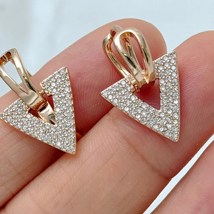 Authentic Rose-Gold Tri-Star Amulet Earrings - Sacred Geometry for the Heart