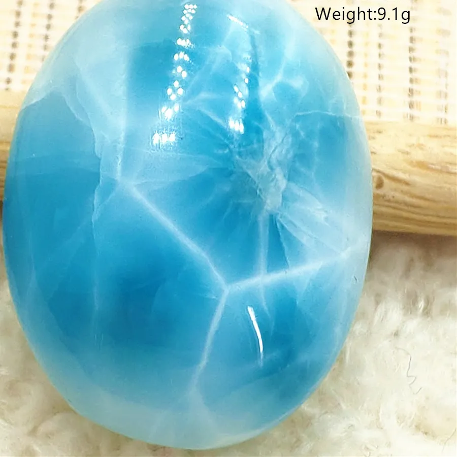 Authentic Natural Blue Larimar Pendant Jewelry Gemstone Water Pattern Larimar Women Men Necklace Water Drop AAAAAA