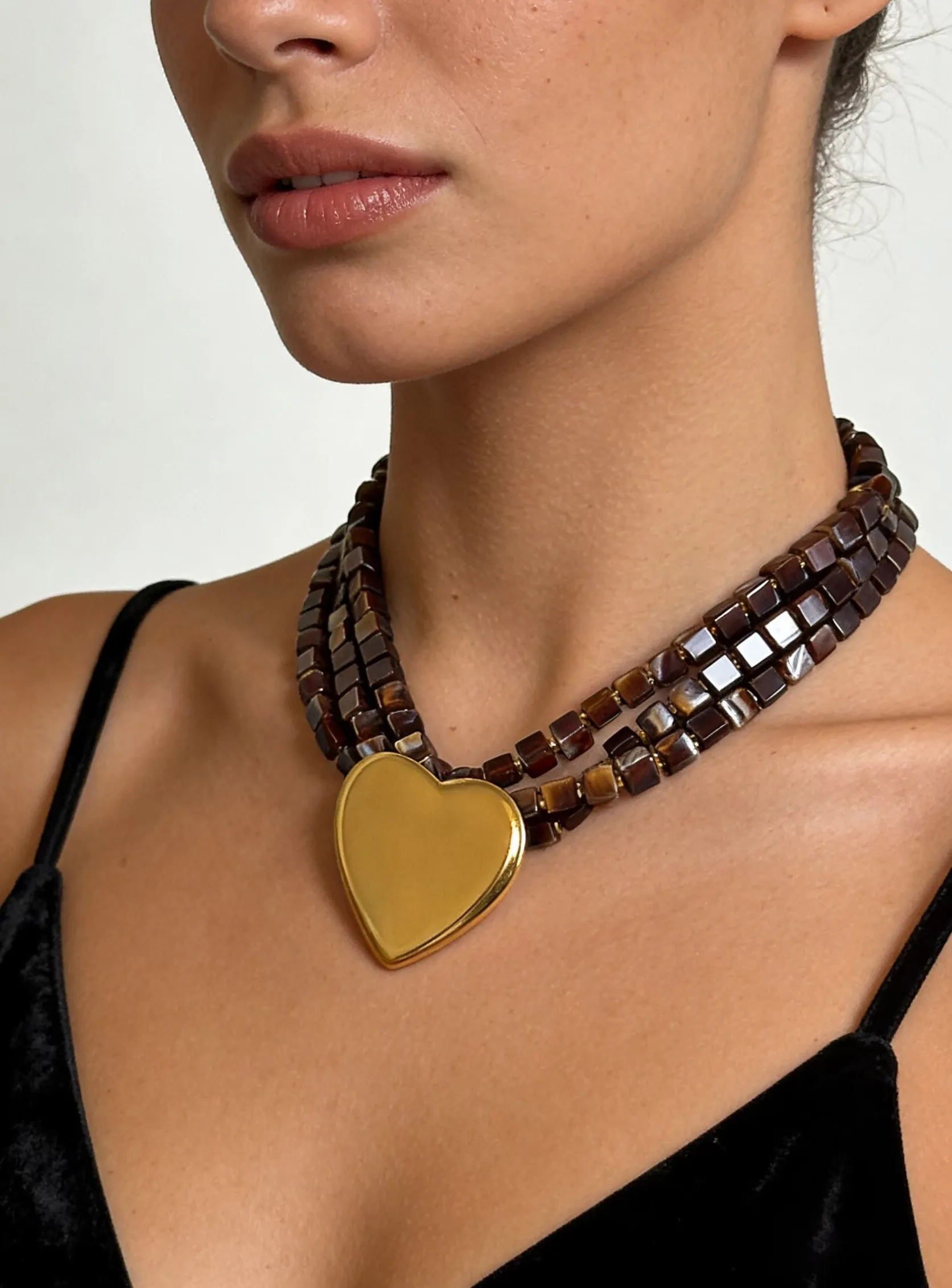 Authentic The Crimson Hearth Resonance Layered Resin and Metal Heart Talisman