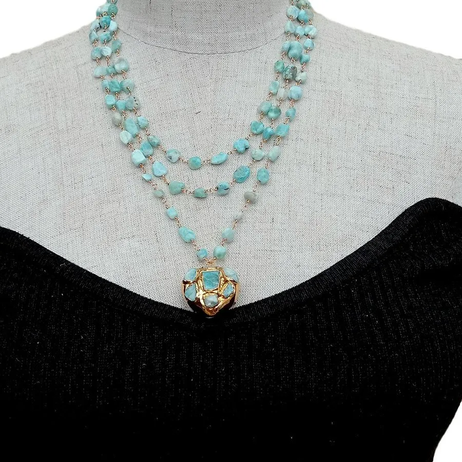 Authentic The Azure Heart of the Ocean Larimar Talisman