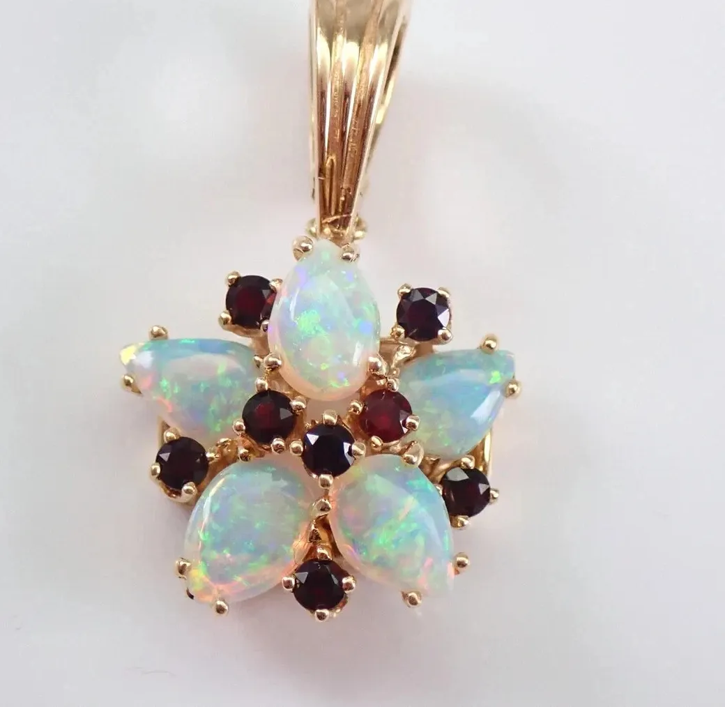Authentic Celestial Fire: The Opal and Garnet Alchemist Pendant