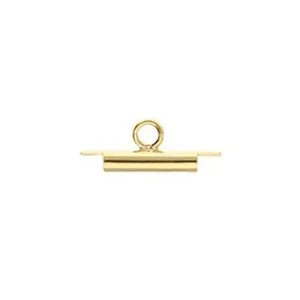 Authentic Miyuki Beading Slide End Tube for Beadwork 10mm 43886 (4) Gold Plated 0.4 inch