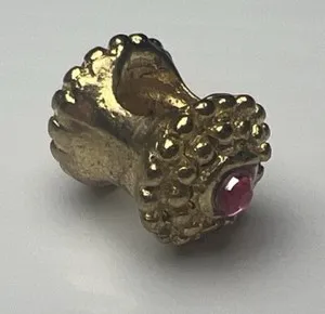 Authentic The Gilded Scroll of Tender Resonance: Sterling and Gold Charm
