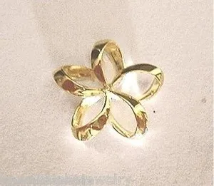 Authentic Plumeria Blossom of Eternal Grace - Two-Tone Gold and Sacred Silver Hawaiian Talisman