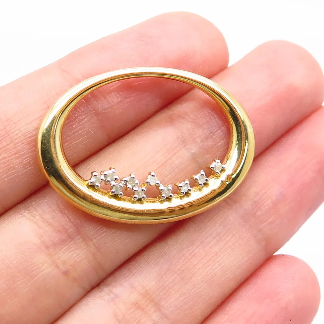 Authentic The Golden Halo of Eternal Light Diamond Slide Pendant