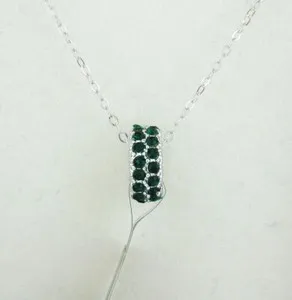 Authentic The Verdant Heart: Emerald Radiance Slide Pendant