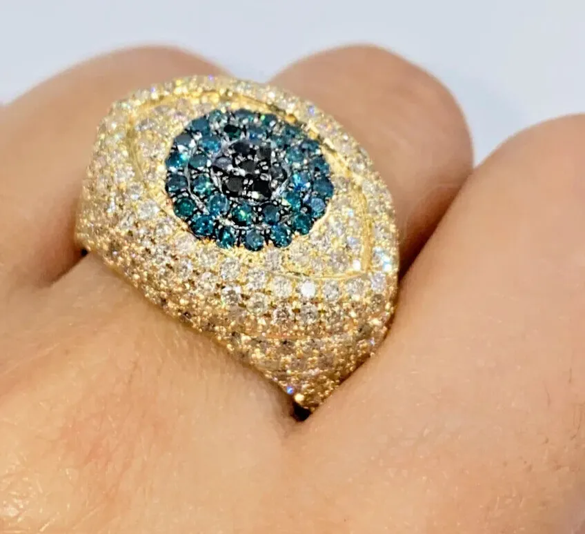 Authentic Mystical Guardian Ring: Warding Off Negative Energies with Yellow Gold Plated Protection