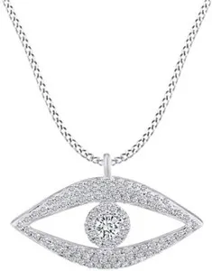 Authentic Celestial Guardian Evil Eye Talisman - 0.30 CT Diamond Infused Protection Amulet