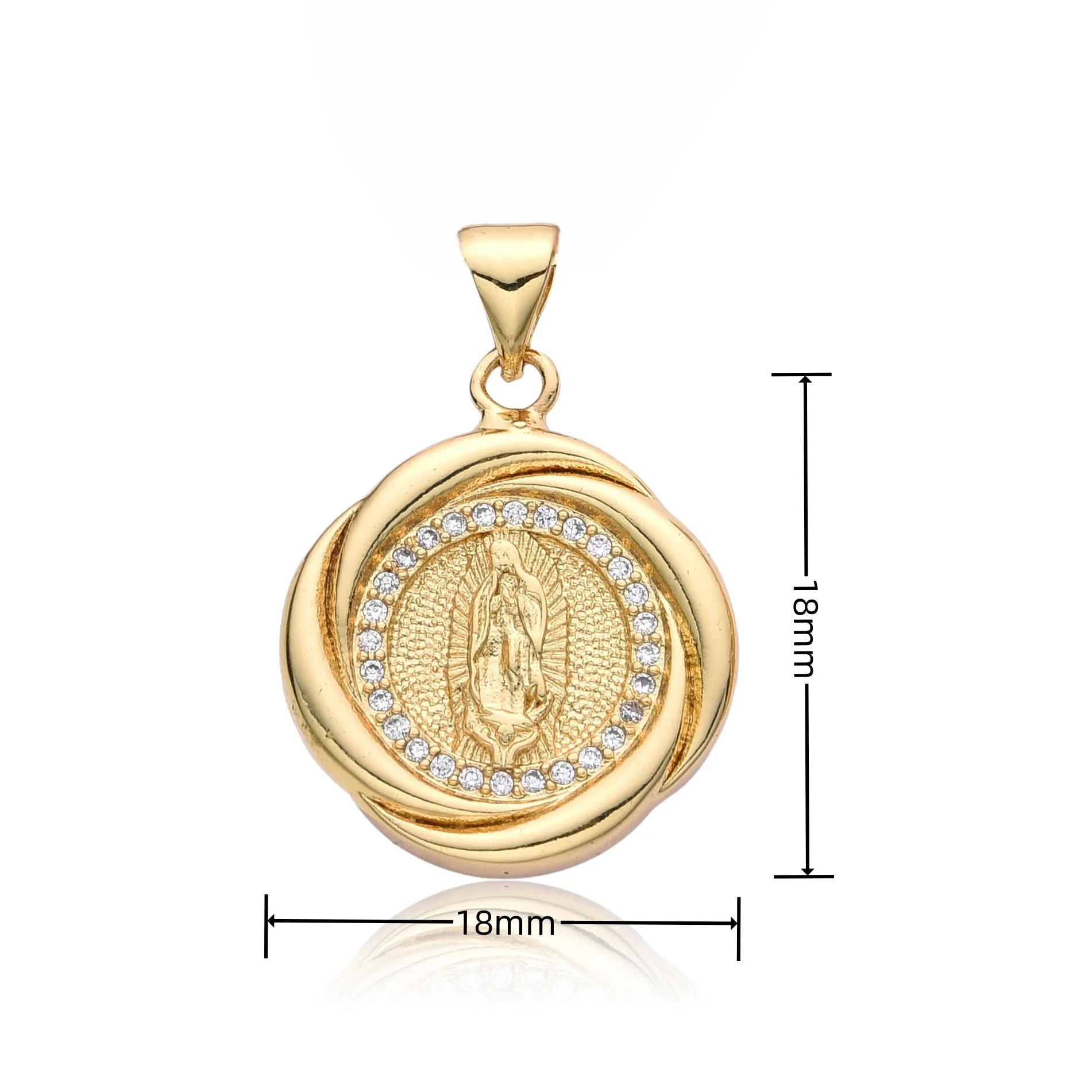 Authentic Radiant Grace The Blessed Guadalupe Gold Talisman