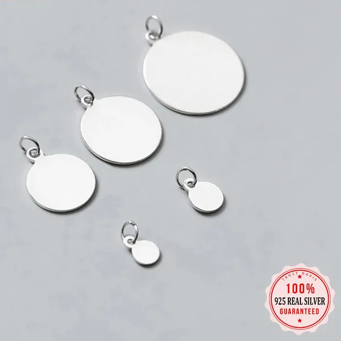 Authentic Celestial Moon Disk - Solid 925 Sterling Silver Lunar Mirror Talisman