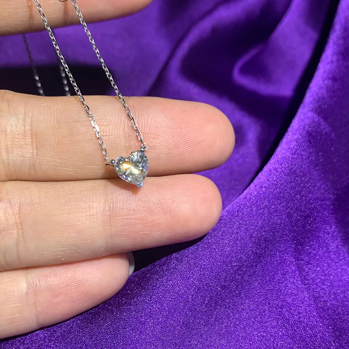 Authentic The Celestial Heart: A Radiant Moissanite Talisman of Eternal Devotion
