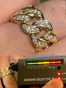 Authentic The Radiant Vow: 2ct Moissanite Miami Cuban Ring