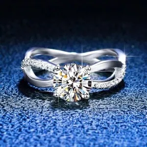 Authentic The Radiant Vow: 1CT Moissanite Golden Circlet