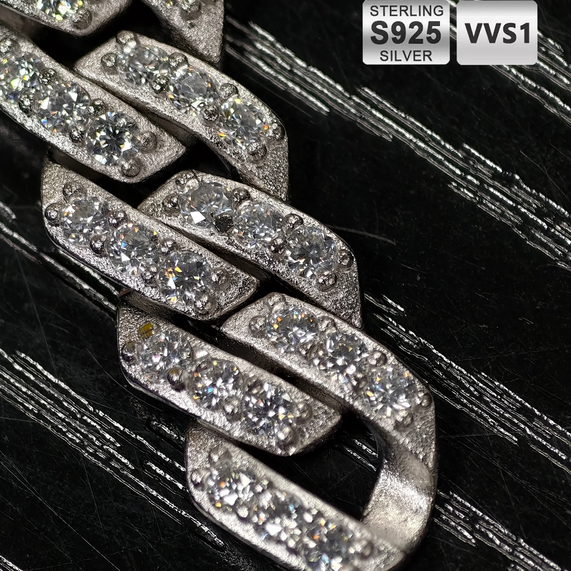 Authentic Eternal Icing: The Moissanite Cuban Link Bracelet - A Diamond Tester's Dream