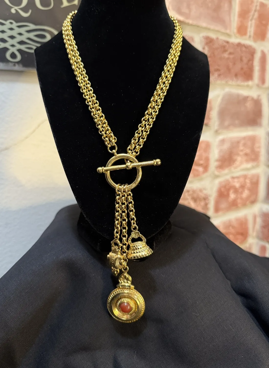Authentic Trinity's Radiant Call: Triple Charm Lariat of Inner Harmony