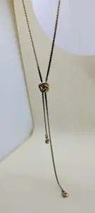 Authentic Beautiful Long Gold Plated MONET Lariat Necklace 26 + In Length Jewelry Chain