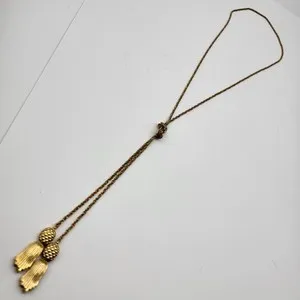 Authentic The Golden Inverted Ananas Lariat: A Talisman of Hidden Abundance