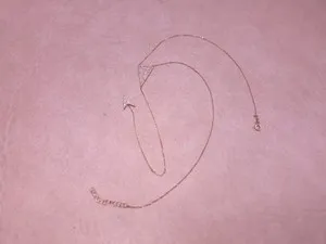 Authentic ​925 Sterling Silver Rose Gold Plated Pave CZ Triangle Lariat Y-Necklace