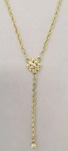 Authentic Monet Vintage Lariat Necklace Gold Plated