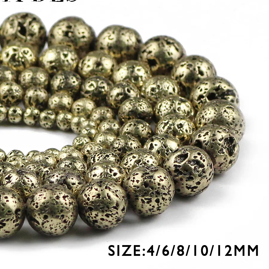 Authentic Alchemical Ember: Gilded Volcanic Lava Spheres