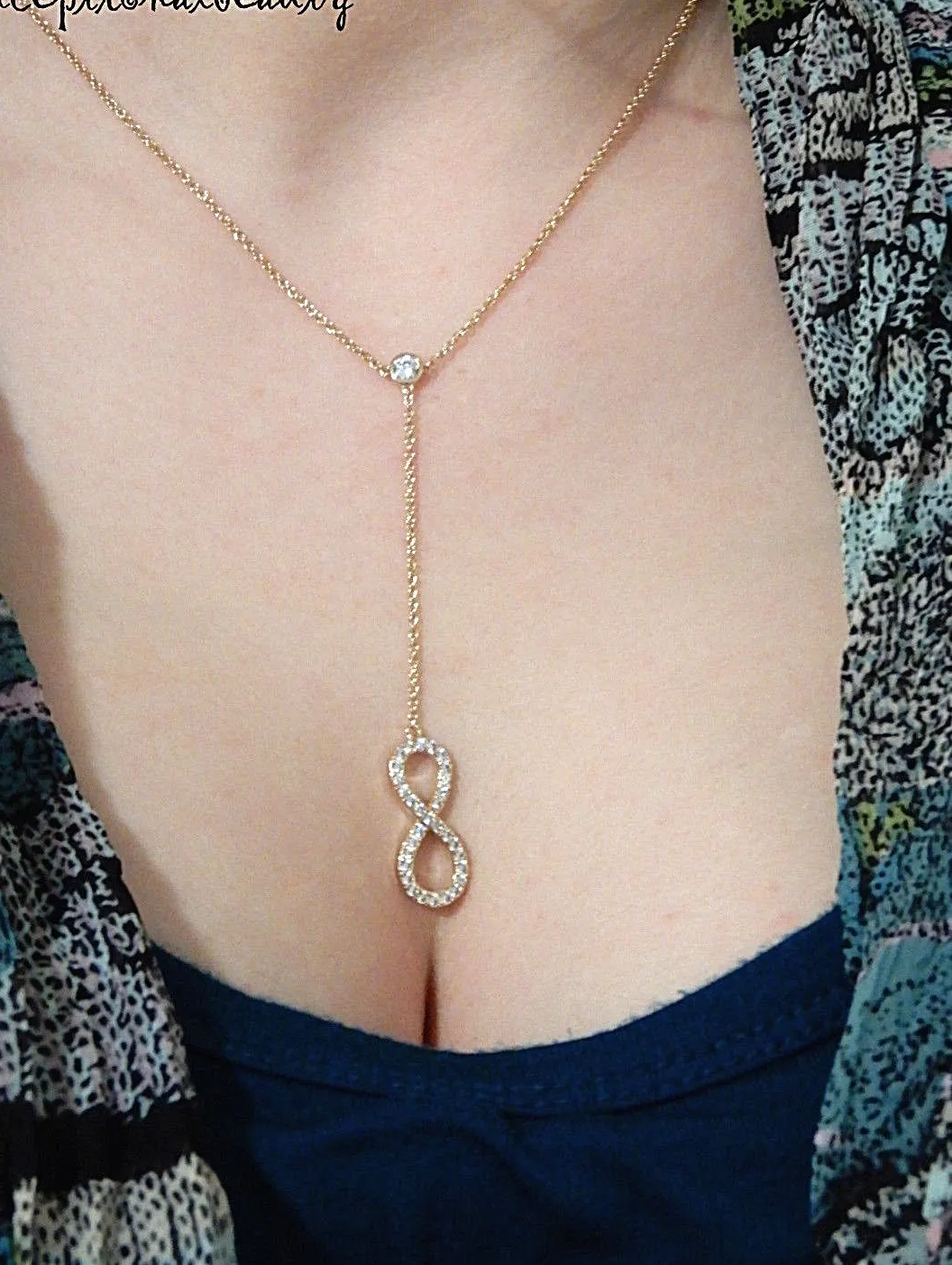 Authentic The Infinite Stream Gold-Plated Lariat