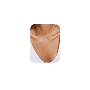 Authentic Radiant Horizon 14K Gold-Plated Lariat Bar Talisman