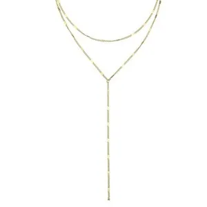 Authentic Spiral of Golden Destiny: 14k Gold Plated Lariat Necklace for the Modern Mystic