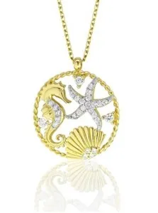 Authentic The Oceanic Sentinel: Gilded Seahorse and Pearl-Shell Talisman