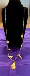 Authentic Gold Plated Seashell Charm Necklace