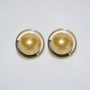 Authentic Tides of Illumination: Mother-of-Pearl Halo Stud Earrings