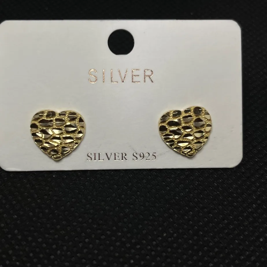 Authentic Auric Heart of the Earth: Textured Gold-Plated Nugget Studs