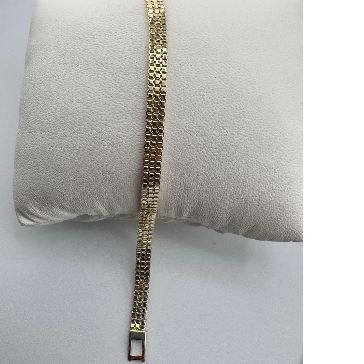 Authentic Auric Shield: 14K Gold Plated Mesh Link Bracelet of Protection and Elegance