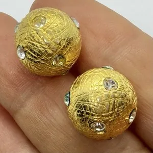 Authentic Celestial Sphere Starlight Studs - Golden Orb Alchemical Talisman