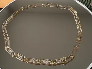 Authentic Golden Chain of Destiny: Colleen Lopez CZ Paper Clip Amulet