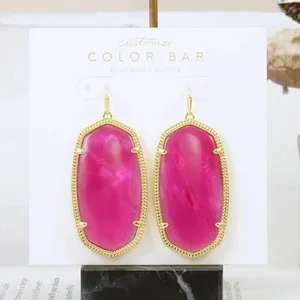 Authentic NWOT Kendra Scott Danielle Azalea Illusion Drop earring Gold Plated