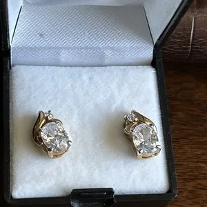 Authentic Celestial Harmony - CZ 14k Gold Plated Earrings