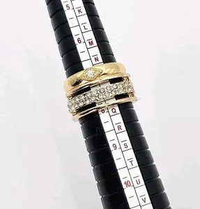 Authentic Size 7.5 Stacking Ring Lot Of 2 - 14k Gold-plated CZ Bundle - Nordstrom NWOT