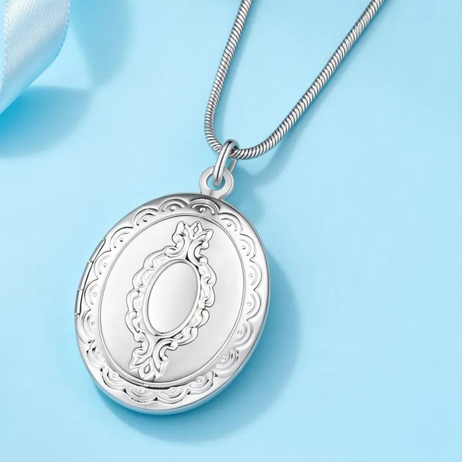 Authentic Mystical Frame of Love: 925 Sterling Silver Photo Frame Pendant