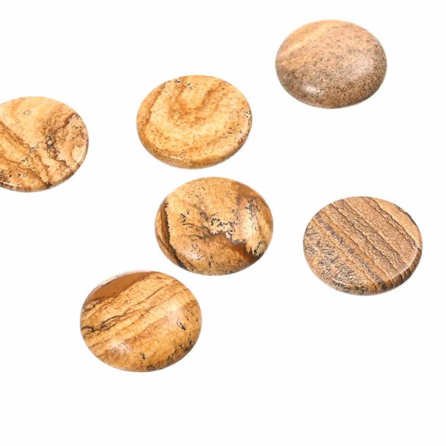 Authentic New Fashion 5/10pcs/lot Natural Picture Round Stone Cabochon Dome Beads 6/8/10/12/14/16/18/mm fit DIY Necklace Bracelet Findings