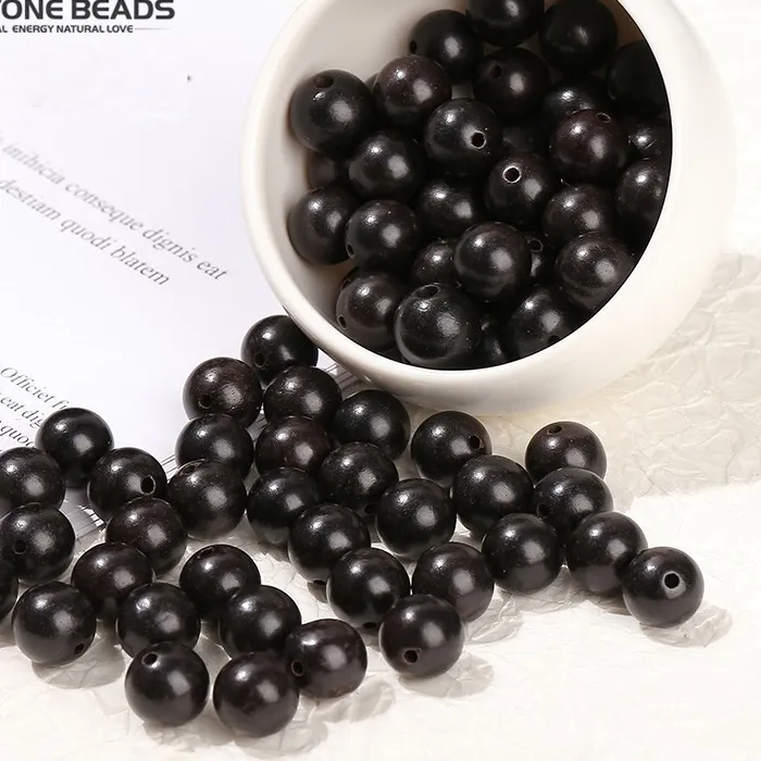 Authentic Sacred Ebony Sandalwood Prayer Beads - Grounding Aura Talismans for Spiritual Alchemy