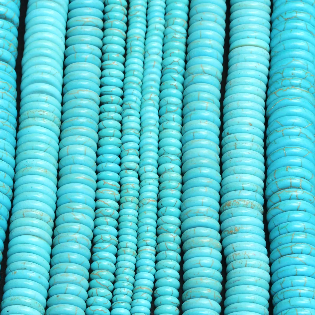 Authentic 50/30/15/10/5pcs 6/8/12/14/16mm Green Natural Turquoise Flat Round Shape Beads Stone Spacer Beads Diy Necklaces Accessories