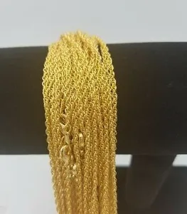 Authentic LOTS OF 5-144 PIECES OF 14 KT GOLD PLATED 16" ROPE NECKLACES