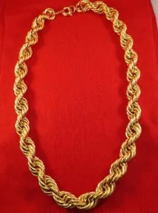 Authentic 24",26",28", 30" HIP HOP 20MM 14KT GOLD PLATED RUN DMC DOOKIE ROPE CHAIN